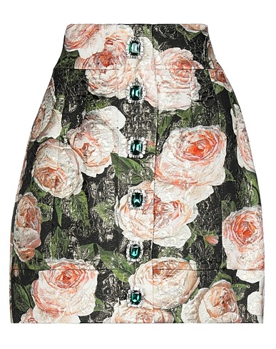 DOLCE&GABBANA Mini skirt Black 80% Cotton, 17% Silk, 3% Polyester