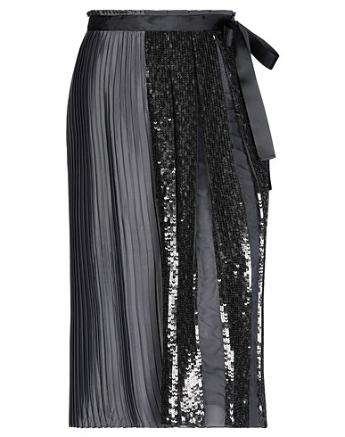 SEVENTY VENEZIA Midi skirt Charcoal 100% Polyester