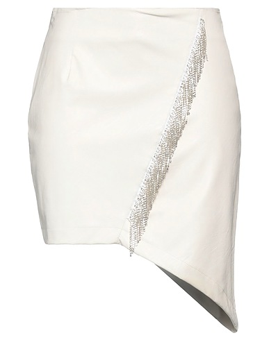 GAëLLE Paris Mini skirt White 50% Polyurethane, 50% Viscose