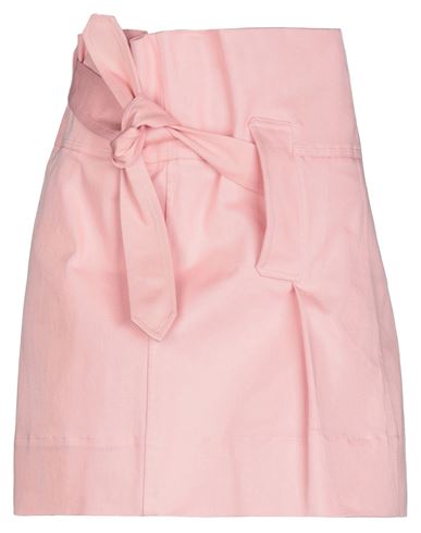 Shop Ferragamo Woman Mini Skirt Pink Size 12 Cotton, Polyurethane