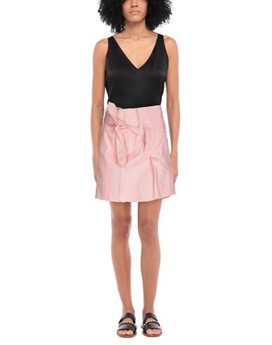 Shop Ferragamo Woman Mini Skirt Pink Size 12 Cotton, Polyurethane