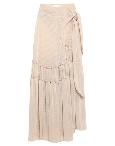 CIRCUS HOTEL Maxi Skirts Ivory 65% Viscose, 35% Polyester, Polyamide