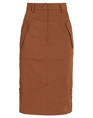 ALBERTA FERRETTI Jupe mi-longue 97% Coton, 3% Élasthanne