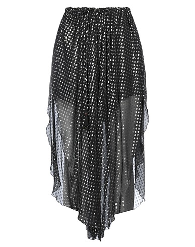 ETRO Casual pants Black 100% Silk, Metallic fiber