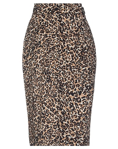DIXIE Midi skirt Sand 97% Cotton, 3% Elastane