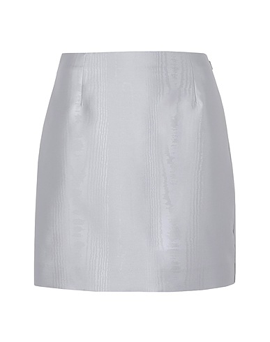 8 by YOOX Mini skirt MOIRÉ MINI SKIRT 
 Grey 100% Polyester
