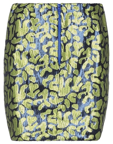 RAME Mini skirt Midnight blue 100% Polyester, Polyamide, Elastane