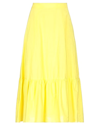 VICOLO Midi skirt Yellow 100% Cotton