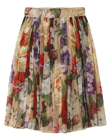 DOLCE&GABBANA Midi skirt Beige 100% Silk