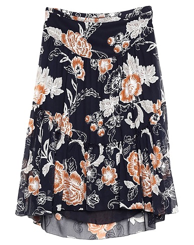 SEE BY CHLOÉ Midi skirt Midnight blue 67% Silk, 33% Cotton