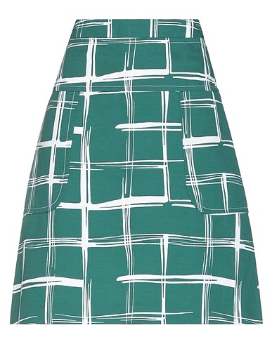 MARNI Midi skirt Green 77% Cotton, 23% Linen