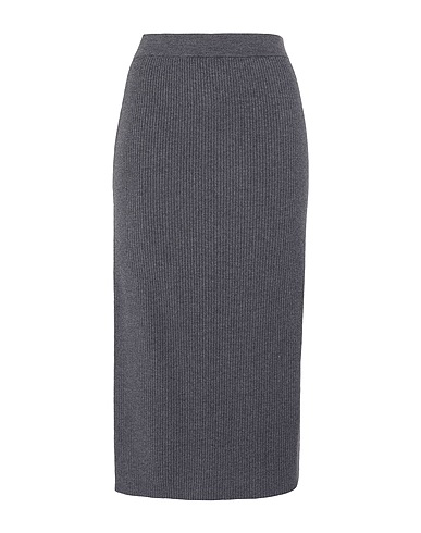 8 by YOOX Gonna midi RIB-KNIT MIDI SKIRT
 Antracite 70% Viscosa, 30% Poliammide