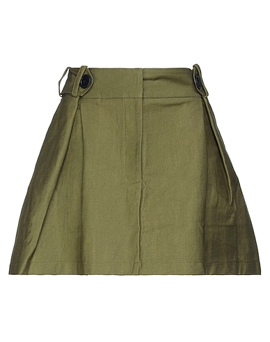 NO KA 'OI Mini skirt Military green 100% Cotton
