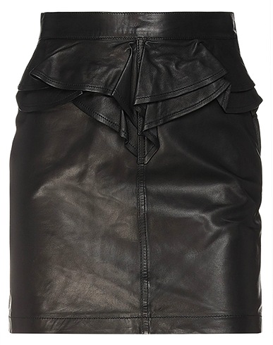 IRO Mini skirt Black 100% Lambskin