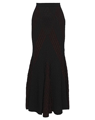 ROBERTO CAVALLI Maxi Skirts Burgundy 80% Viscose, 11% Metallic Polyester, 9% Polyester