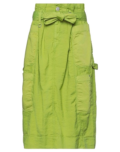 HIGH Midi skirt USE Light green 53% Cotton, 47% Linen, Elastane