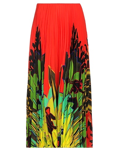 VALENTINO GARAVANI Midi skirt Orange 100% Silk