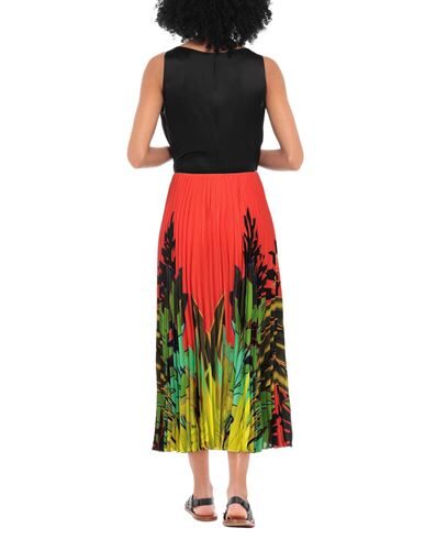Valentino Midi Skirts In Orange