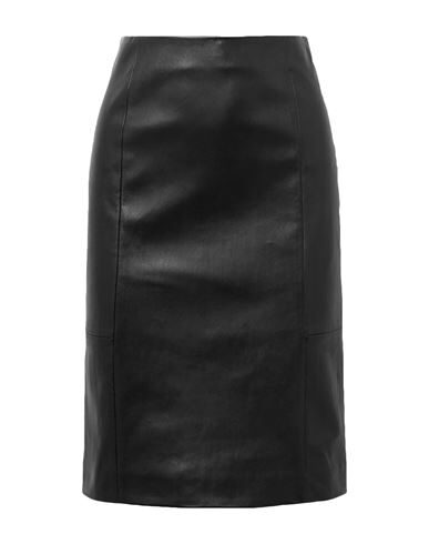 Ferragamo Leather Knee-length Skirt In Black