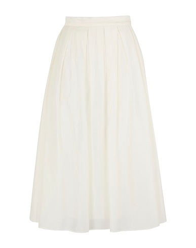 8 by YOOX Midi skirt LYOCELL HIGH-WAIST VOLUMINOUS MIDI SKIRT Ivory 85% Lyocell, 15% Polyester