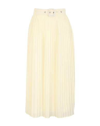 VILA Midi skirt Pastel yellow 68% Recycled polyester, 32% Polyester