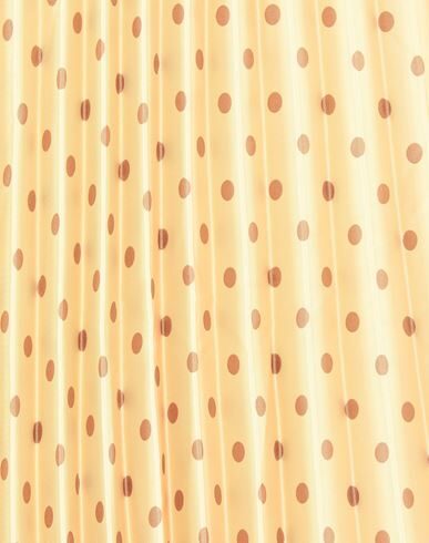 Sandro Pleated And Printed Skirt With Belt In Yellow