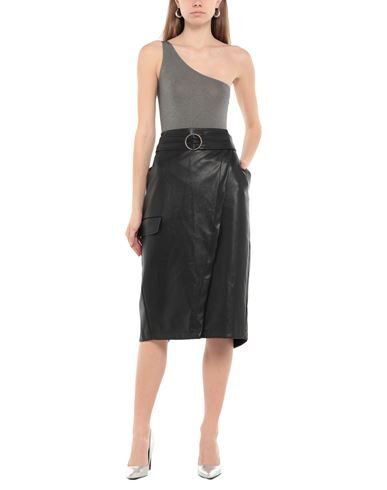 Shop Berna Woman Midi Skirt Black Size Xs Polyester