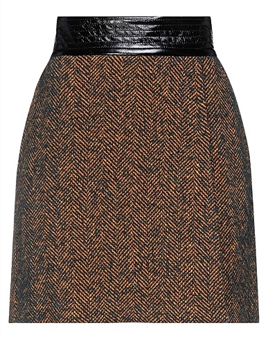MANILA GRACE Mini skirt Marigold 50% Wool, 26% Polyester, 12% Acrylic, 6% Polyamide, 6% Alpaca wool