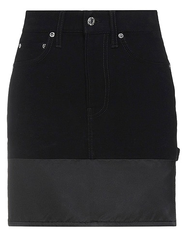 HELMUT LANG Mini skirt Black 100% Cotton, Silk
