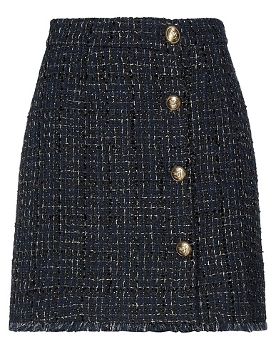 PINKO Gonna midi Blu 55% Cotone, 20% Acrilico, 17% Fibre sintetiche, 6% Poliammide, 2% Metallo