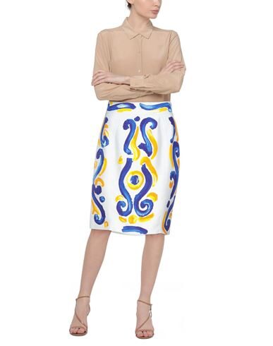 Shop Moschino Woman Midi Skirt Ivory Size 10 Viscose In White