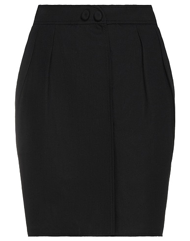 MOSCHINO Mini skirt Black 76% Cotton, 24% Linen