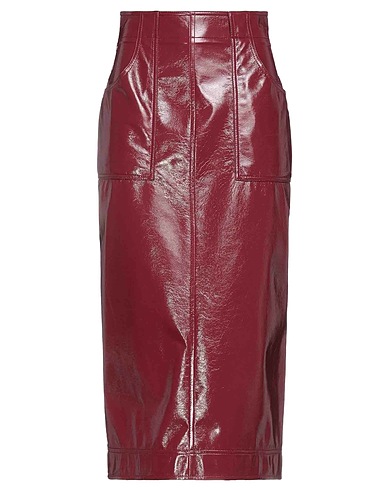 PHILOSOPHY di LORENZO SERAFINI Midi skirt Brick red 51% Polyester, 49% Polyurethane
