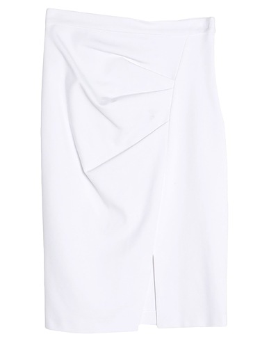 PINKO Midi skirt White 65% Viscose, 30% Polyamide, 5% Elastane