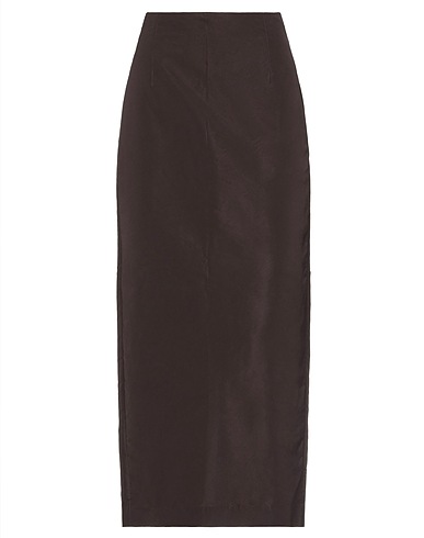 THEORY Long skirt Dark brown 100% Polyester
