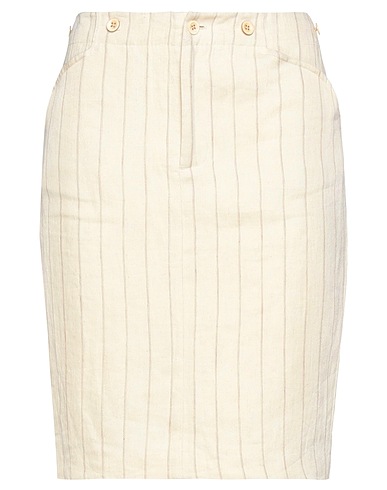 POLO RALPH LAUREN Midi skirt Ivory 100% Linen