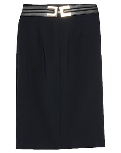 ELISABETTA FRANCHI Midi skirt Black 96% Polyester, 4% Elastane, Textile fibers