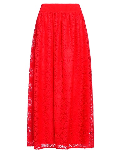 ALBERTA FERRETTI Gonna lunga Rosso 38% Acrilico, 32% Poliammide, 30% Lana mohair, Poliestere