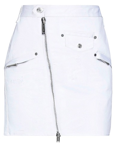 DSQUARED2 Mini skirt White 97% Cotton, 3% Elastane