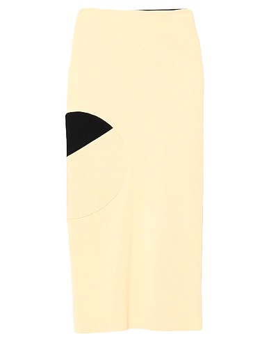 OFF-WHITE™ Midi skirt Beige 90% Viscose, 8% Polyamide, 2% Elastane