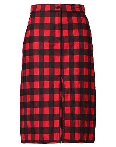 MSGM Midi skirt Red 53% Polyester, 44% Virgin Wool, 3% Elastane