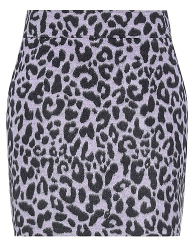 GINA GORGEOUS Mini skirt Lilac 55% Polyester, 25% Acetate, 10% Wool, 5% Cotton, 5% Other Fibres