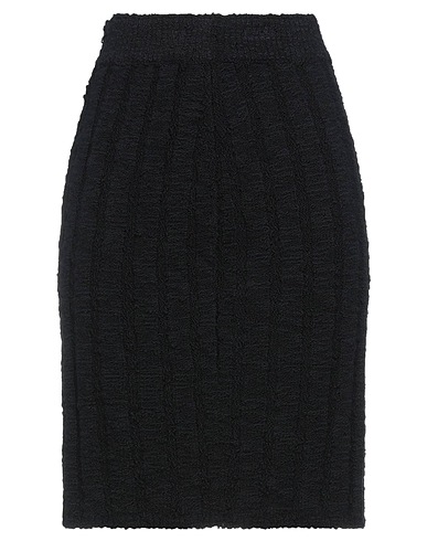 DOLCE&GABBANA Mini skirt Black 93% Virgin Wool, 7% Polyamide