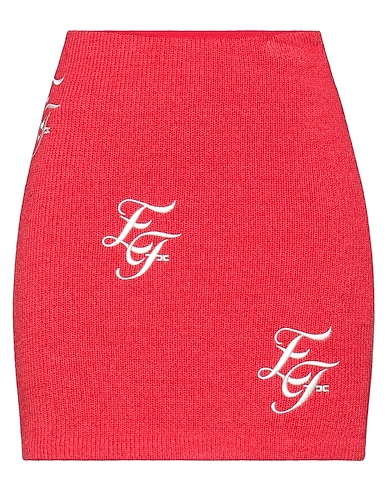 ELISABETTA FRANCHI Mini skirt Red 50% Virgin Wool, 50% Acrylic