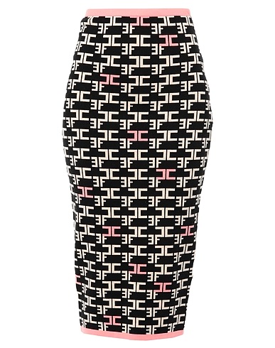 ELISABETTA FRANCHI Gonna midi Nero 80% Viscosa, 20% Poliammide