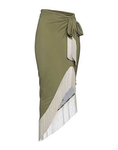 BALMAIN Midi skirt Military green 100% Viscose