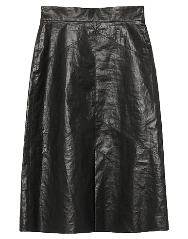 ISABEL MARANT Midi-Rock Schwarz 55% Leinen, 45% Polyurethan