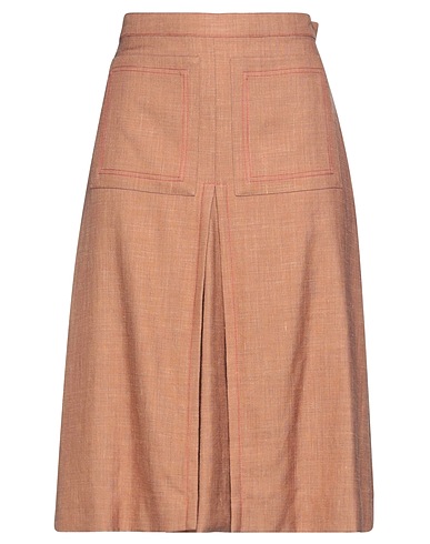 BURBERRY Midi skirt Tan 47% Wool, 26% Silk, 15% Mohair wool, 12% Linen