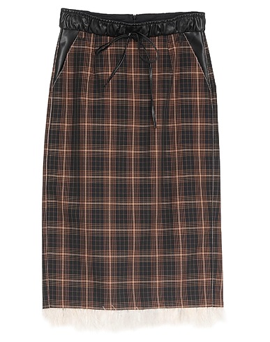BEATRICE .B Midi-Rock Schwarz 55% Polyester, 45% Baumwolle, Straussenfedern