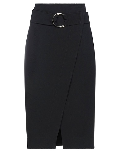 SUOLI Gonna midi Nero 77% Poliestere, 17% Viscosa, 6% Elastan